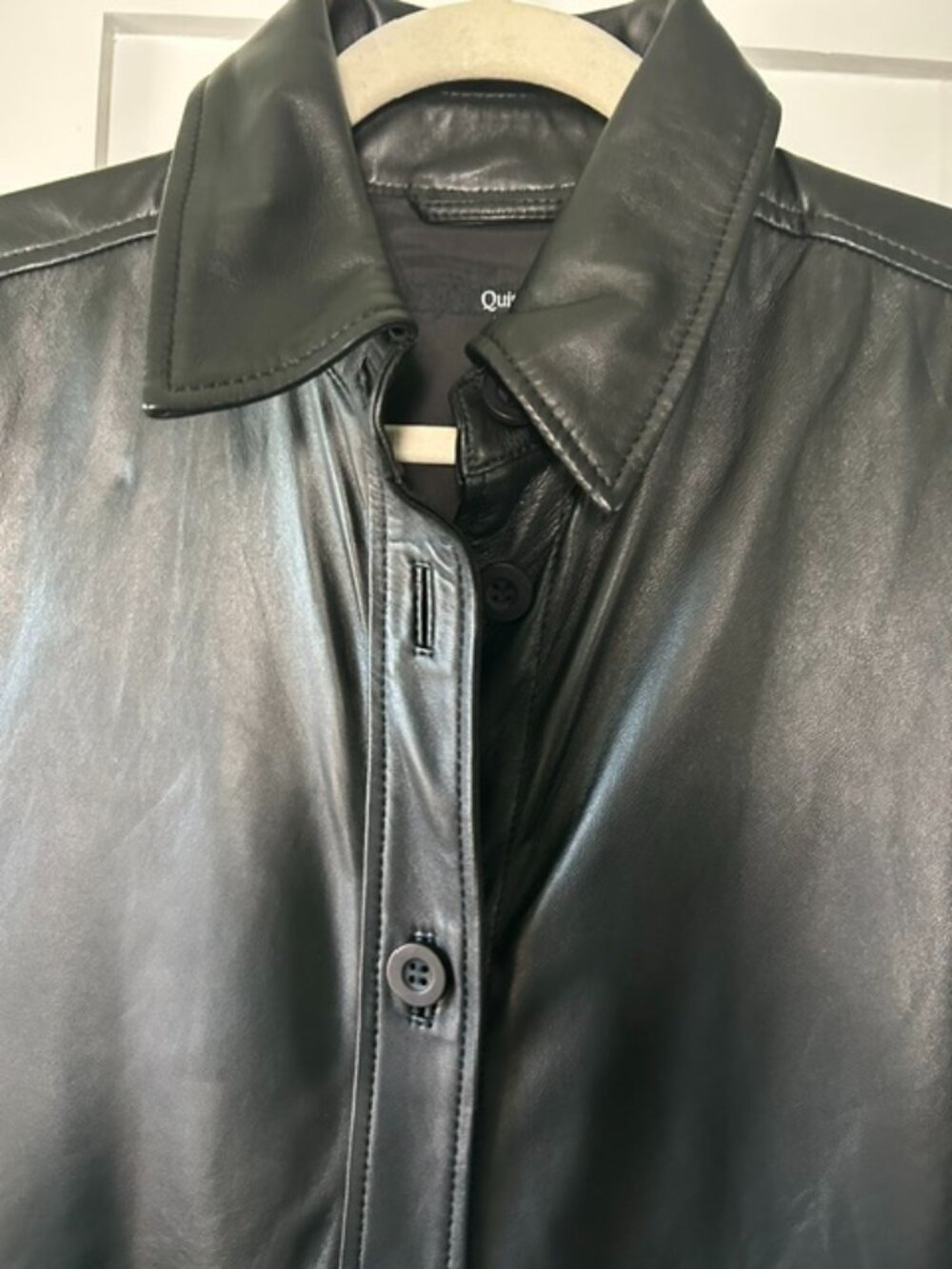 Quince leather shirt NWT